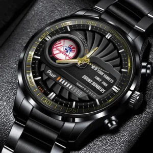 Baseball Fans Gift Stainless Steel Watch, All Over Print Classic Steel Watch For Sport Fan MLB151082125347