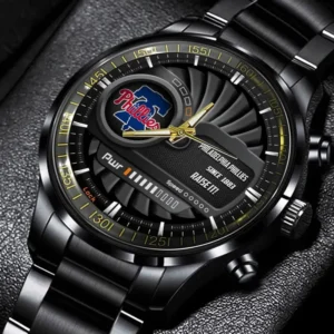 Baseball Fans Gift Stainless Steel Watch, All Over Print Classic Steel Watch For Sport Fan MLB151082125349