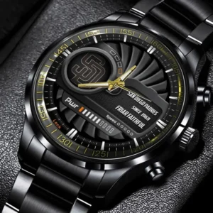 Baseball Fans Gift Stainless Steel Watch, All Over Print Classic Steel Watch For Sport Fan MLB151082125351
