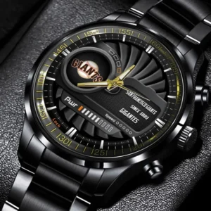Baseball Fans Gift Stainless Steel Watch, All Over Print Classic Steel Watch For Sport Fan MLB151082125352