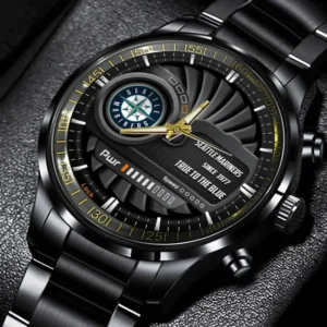 Baseball Fans Gift Stainless Steel Watch, All Over Print Classic Steel Watch For Sport Fan MLB151082125353