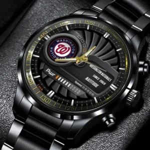 Baseball Fans Gift Stainless Steel Watch, All Over Print Classic Steel Watch For Sport Fan MLB151082125357