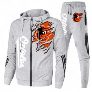 Baseball Fans Gift Tracksuit, Sweatsuit Exclusive Logo For Sport Fan MLB152082125348-Ash