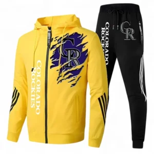 Baseball Fans Gift Tracksuit, Sweatsuit Exclusive Logo For Sport Fan MLB152082125353-Yellow
