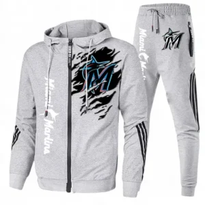 Baseball Fans Gift Tracksuit, Sweatsuit Exclusive Logo For Sport Fan MLB152082125358-Ash