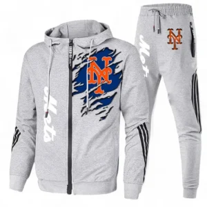 Baseball Fans Gift Tracksuit, Sweatsuit Exclusive Logo For Sport Fan MLB152082125360-Ash