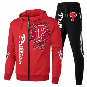 Baseball Fans Gift Tracksuit, Sweatsuit Exclusive Logo For Sport Fan MLB152082125363-Red