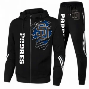 Baseball Fans Gift Tracksuit, Sweatsuit Exclusive Logo For Sport Fan MLB152082125365-Black