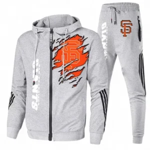 Baseball Fans Gift Tracksuit, Sweatsuit Exclusive Logo For Sport Fan MLB152082125366-Ash