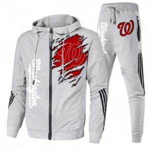 Baseball Fans Gift Tracksuit, Sweatsuit Exclusive Logo For Sport Fan MLB152082125372-Ash