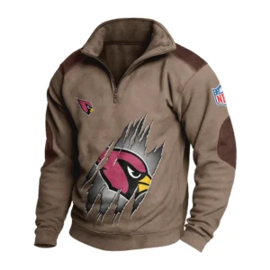 Sport Fan Stand-up Collar Sweatshirt For Football Lover HVN1239AC081625 - Brown