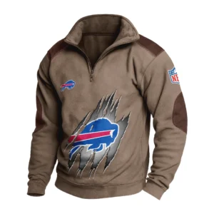 Sport Fan Stand-up Collar Sweatshirt For Football Lover HVN1239BB081625 - Brown