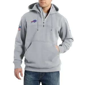 Sport Fan Casual Stand Up Collar Hoodie For Sport Lover HVN1239BB081625 - Light Gray
