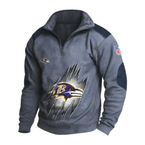 Sport Fan Stand-up Collar Sweatshirt For Sport Lover HVN1239BR081625 - Dark Gray