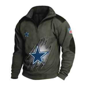 Sport Fan Stand-up Collar Sweatshirt For Sport Lover HVN1239DC081625 - Army Green