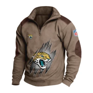 Sport Fan Stand-up Collar Sweatshirt For Football Lover HVN1239JJ081625 - Brown