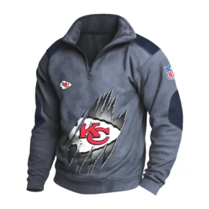 Sport Fan Stand-up Collar Sweatshirt For Sport Lover HVN1239KC081625 - Dark Gray