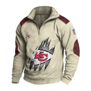 Sport Fan Stand-up Collar Sweatshirt For Sport Lover HVN1239KC081625 - Off White