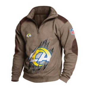 Sport Fan Stand-up Collar Sweatshirt For Football Lover HVN1239LA081625 - Brown