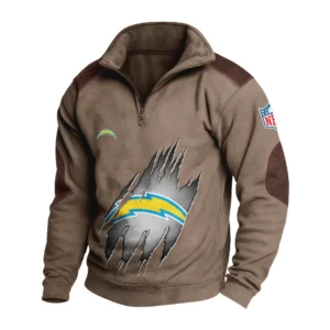 Sport Fan Stand-up Collar Sweatshirt For Football Lover HVN1239LC081625 - Brown