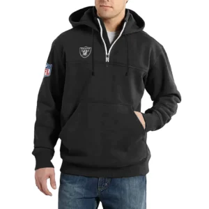 Sport Fan Casual Stand Up Collar Hoodie For Football Lover HVN1239LV081625 - Black