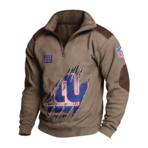 Sport Fan Stand-up Collar Sweatshirt For Football Lover HVN1239NG081625 - Brown