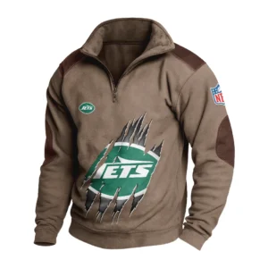 Sport Fan Stand-up Collar Sweatshirt For Football Lover HVN1239NJ081625 - Brown