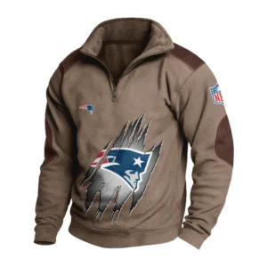 Sport Fan Stand-up Collar Sweatshirt For Football Lover HVN1239NP081625 - Brown