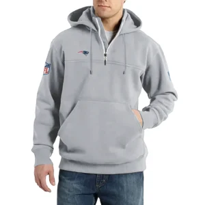 Sport Fan Casual Stand Up Collar Hoodie For Sport Lover HVN1239NP081625 - Light Gray