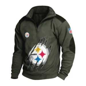 Sport Fan Stand-up Collar Sweatshirt For Sport Lover HVN1239PS081625 - Army Green