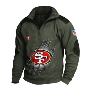 Sport Fan Stand-up Collar Sweatshirt For Sport Lover HVN1239SF081625 - Army Green