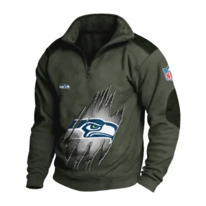 Sport Fan Stand-up Collar Sweatshirt For Sport Lover HVN1239SS081625 - Army Green