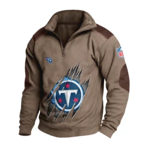 Sport Fan Stand-up Collar Sweatshirt For Football Lover HVN1239TT081625 - Brown