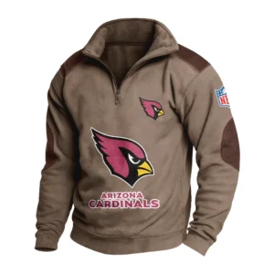 Sport Fan Stand-up Collar Sweatshirt For Football Lover HVN1240AC081625 - Brown