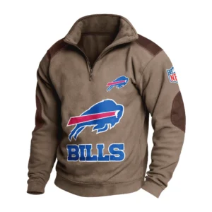 Sport Fan Stand-up Collar Sweatshirt For Football Lover HVN1240BB081625 - Brown