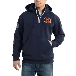 Sport Fan Casual Stand Up Collar Hoodie For Sport Lover HVN1240CI081625 - Dark Blue