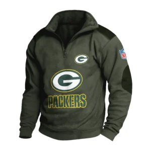 Sport Fan Stand-up Collar Sweatshirt For Sport Lover HVN1240GP081625 - Army Green