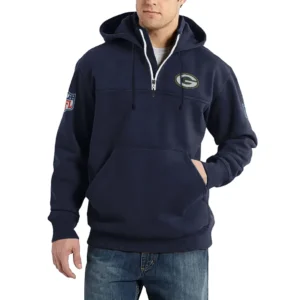 Sport Fan Casual Stand Up Collar Hoodie For Sport Lover HVN1240GP081625 - Dark Blue