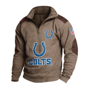 Sport Fan Stand-up Collar Sweatshirt For Football Lover HVN1240IC081625 - Brown