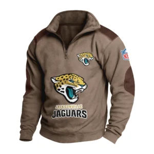 Sport Fan Stand-up Collar Sweatshirt For Football Lover HVN1240JJ081625 - Brown