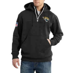 Sport Fan Casual Stand Up Collar Hoodie For Football Lover HVN1240JJ081625 - Black