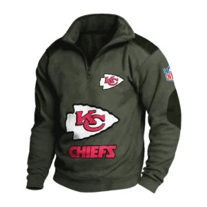 Sport Fan Stand-up Collar Sweatshirt For Sport Lover HVN1240KC081625 - Army Green