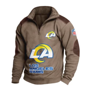 Sport Fan Stand-up Collar Sweatshirt For Football Lover HVN1240LA081625 - Brown