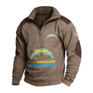 Sport Fan Stand-up Collar Sweatshirt For Football Lover HVN1240LC081625 - Brown