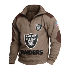 Sport Fan Stand-up Collar Sweatshirt For Football Lover HVN1240LV081625 - Brown