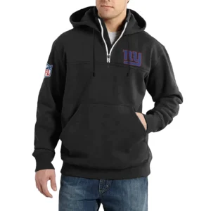 Sport Fan Casual Stand Up Collar Hoodie For Football Lover HVN1240NG081625 - Black
