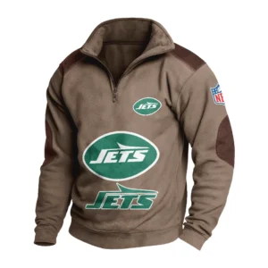 Sport Fan Stand-up Collar Sweatshirt For Football Lover HVN1240NJ081625 - Brown