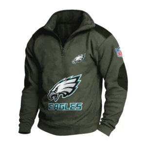 Sport Fan Stand-up Collar Sweatshirt For Sport Lover HVN1240PE081625 - Army Green