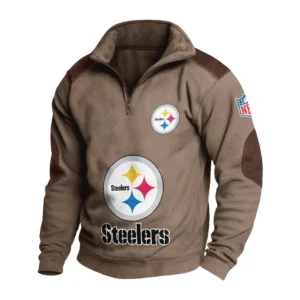 Sport Fan Stand-up Collar Sweatshirt For Football Lover HVN1240PS081625 - Brown