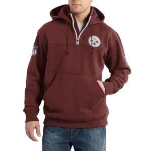 Sport Fan Casual Stand Up Collar Hoodie For Sport Lover HVN1240PS081625 - Deep Red
